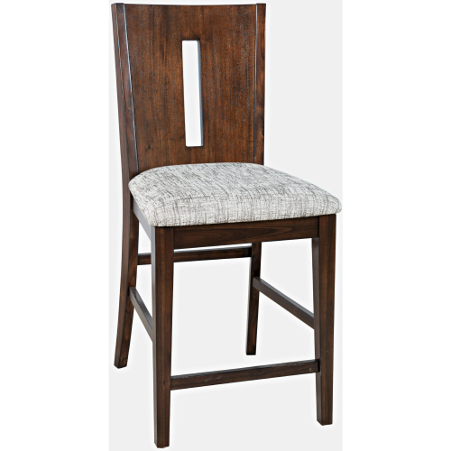 Urban Icon Slotback Counter Stool in Merlot & Grey (Set of 2)